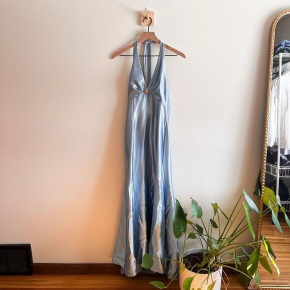 Vintage Jessica McClintock x Gunne Sax Satin Gown Size 5/6 - Picture 4 of 8